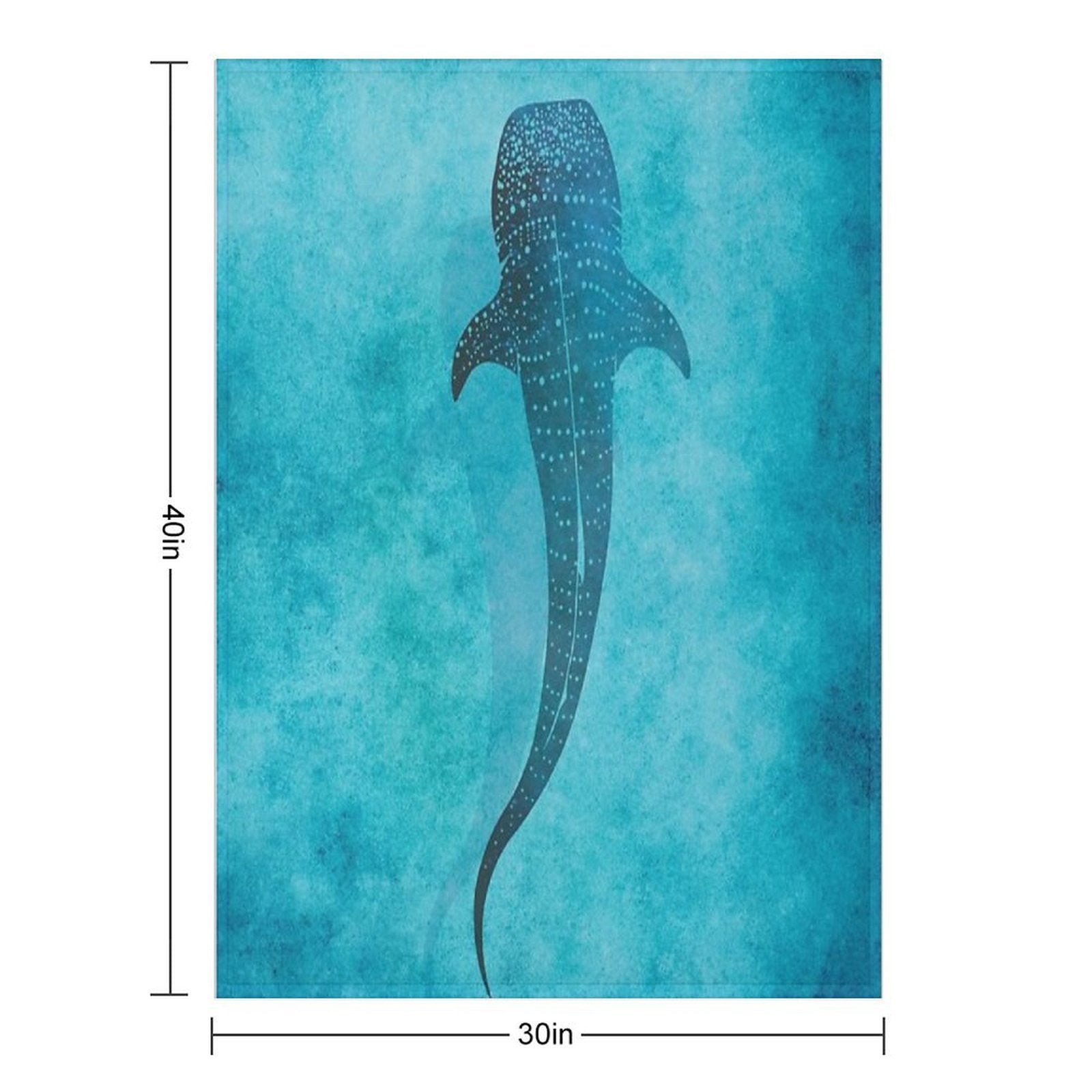 Whale Shark Blue Ocean Quick-dry Throw Blanket