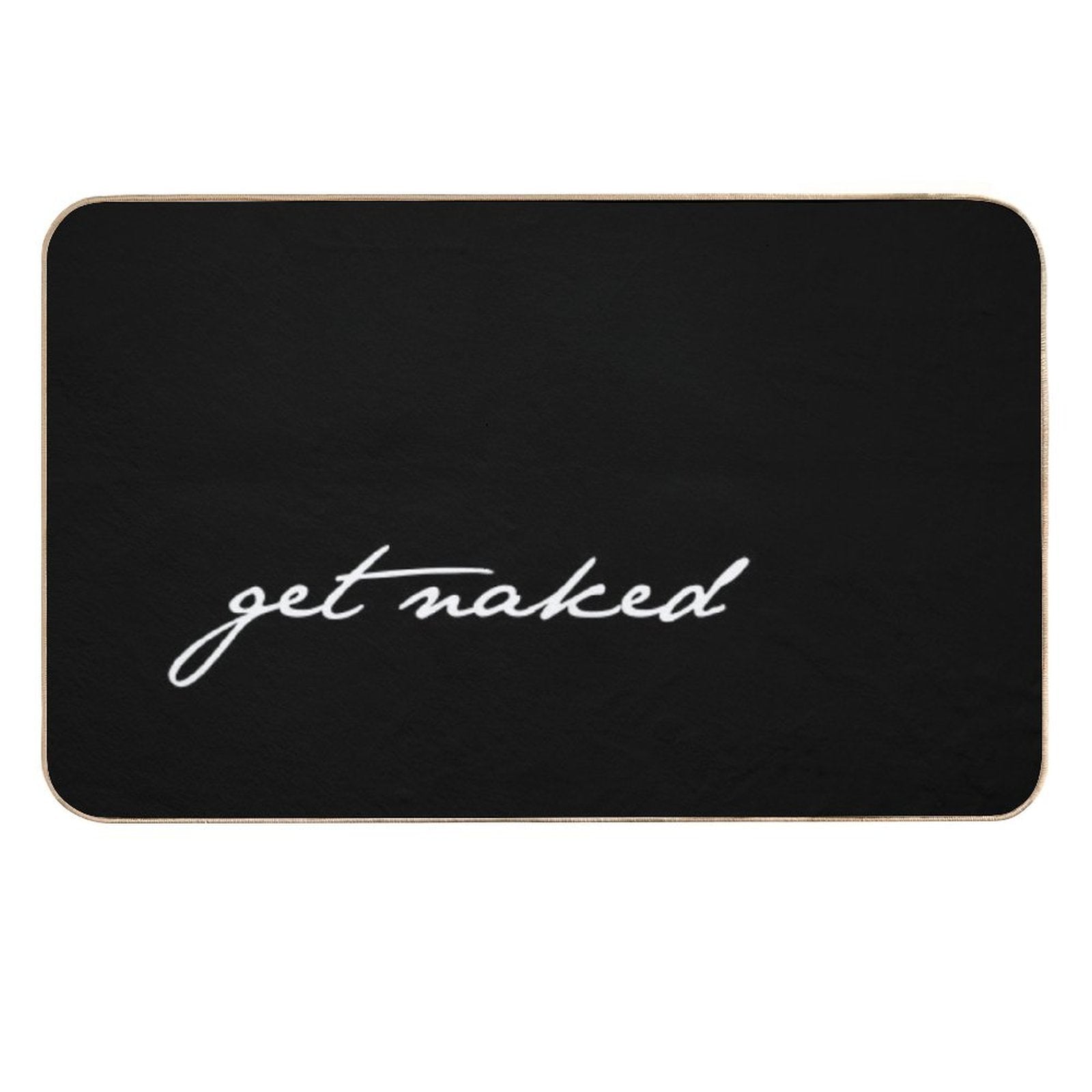 Get Naked Black Bathroom Decor  Easy Maintenance Bath Mat