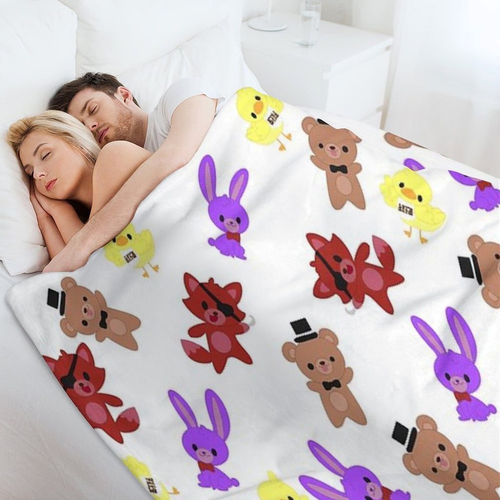 Cute Fnaf Pattern Compact Throw Blanket