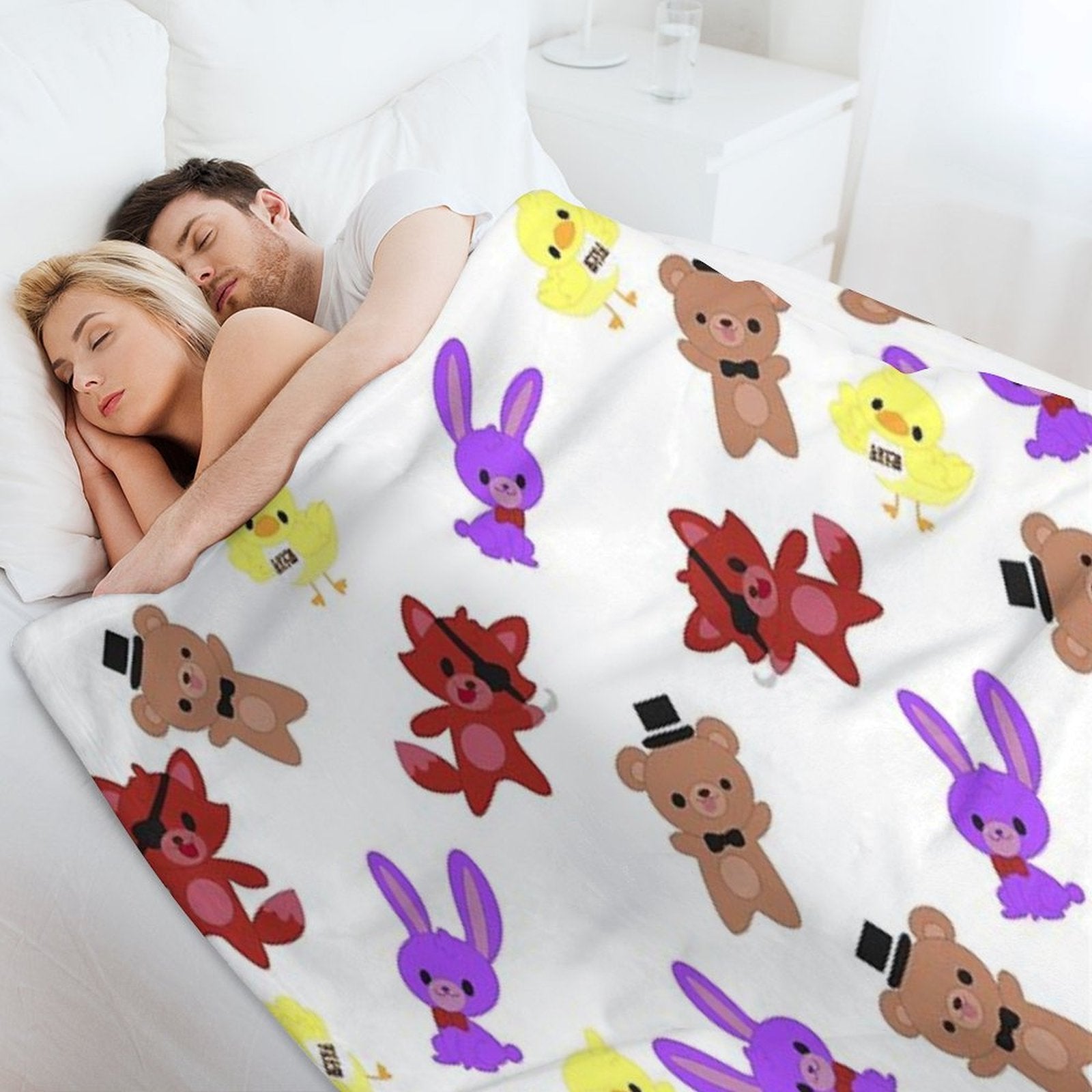 Cute Fnaf Pattern Compact Throw Blanket