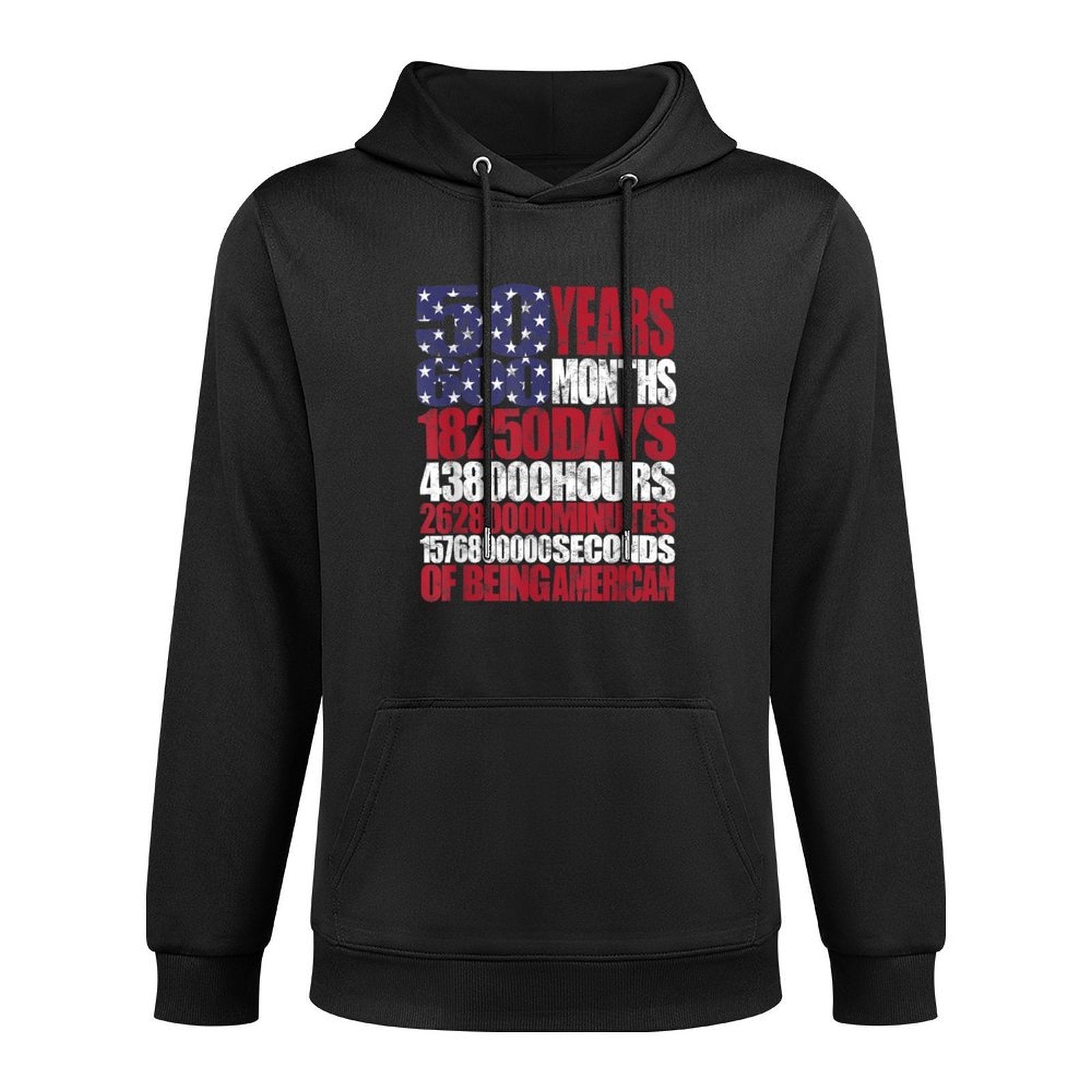 50 Years of Being American Usa Patriotic 50th Birthday Gift Shape Retention Hoodie