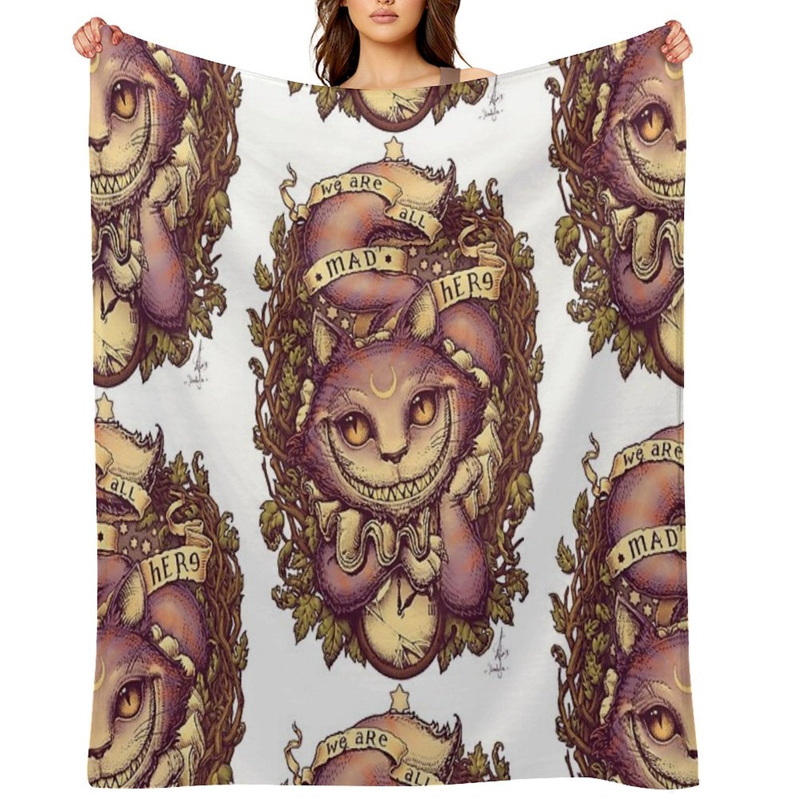 CHESHIRE CAT Gift-ready Throw Blanket