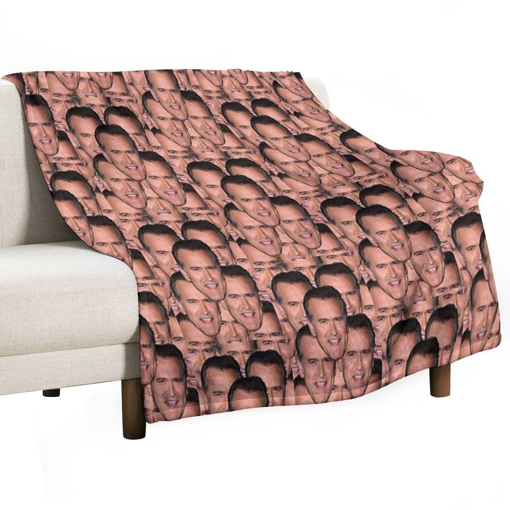 Bruce Campbell Evil Dead Head Shot Wrinkle-free Throw Blanket