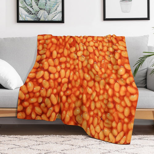 Beans In Things Pattern Durable Throw Blanket
