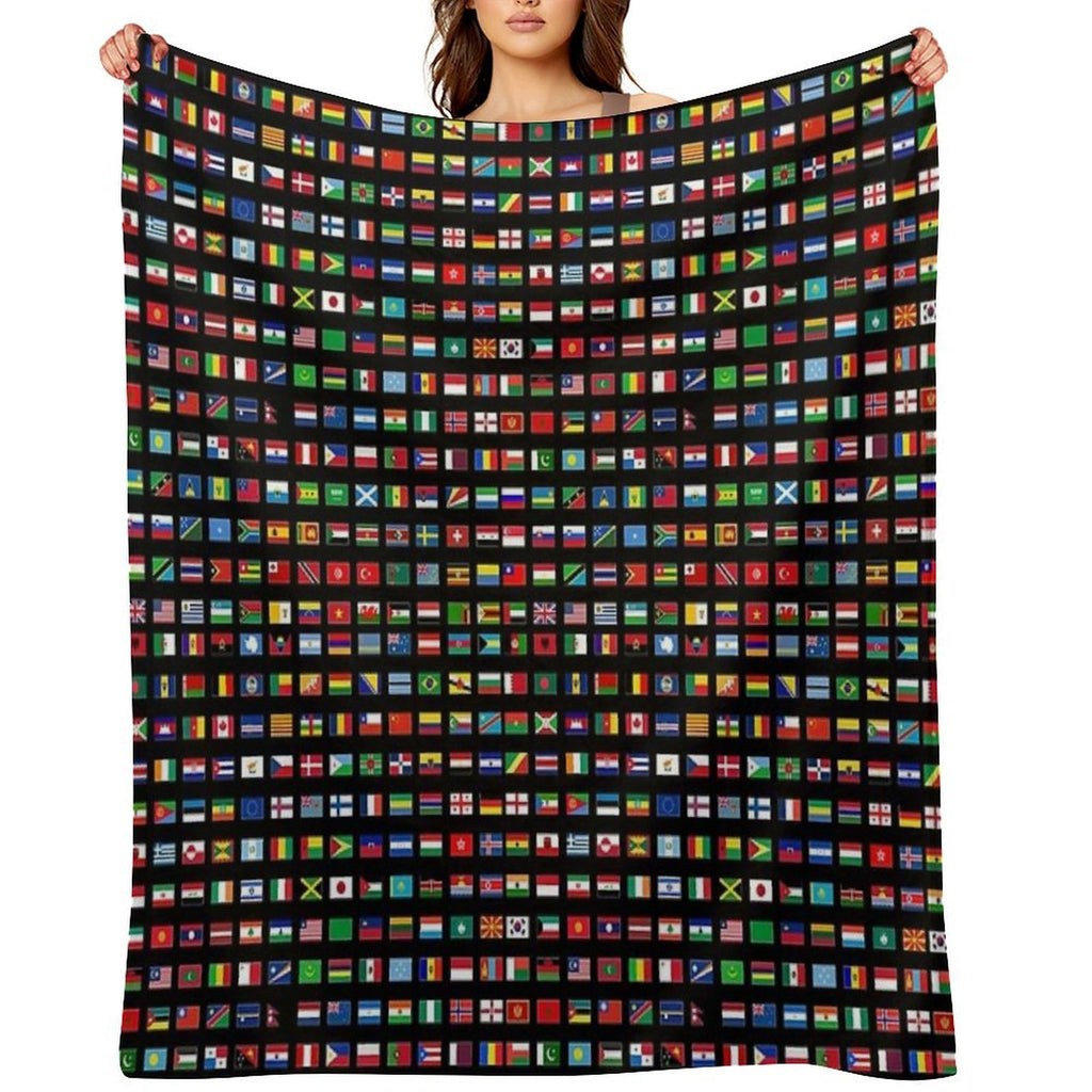 The Flags of The World Machine-washable Throw Blanket