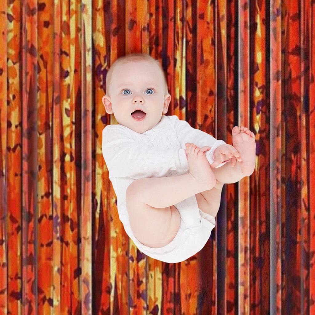 Abstract Orange Stripes Multi-functional Throw Blanket