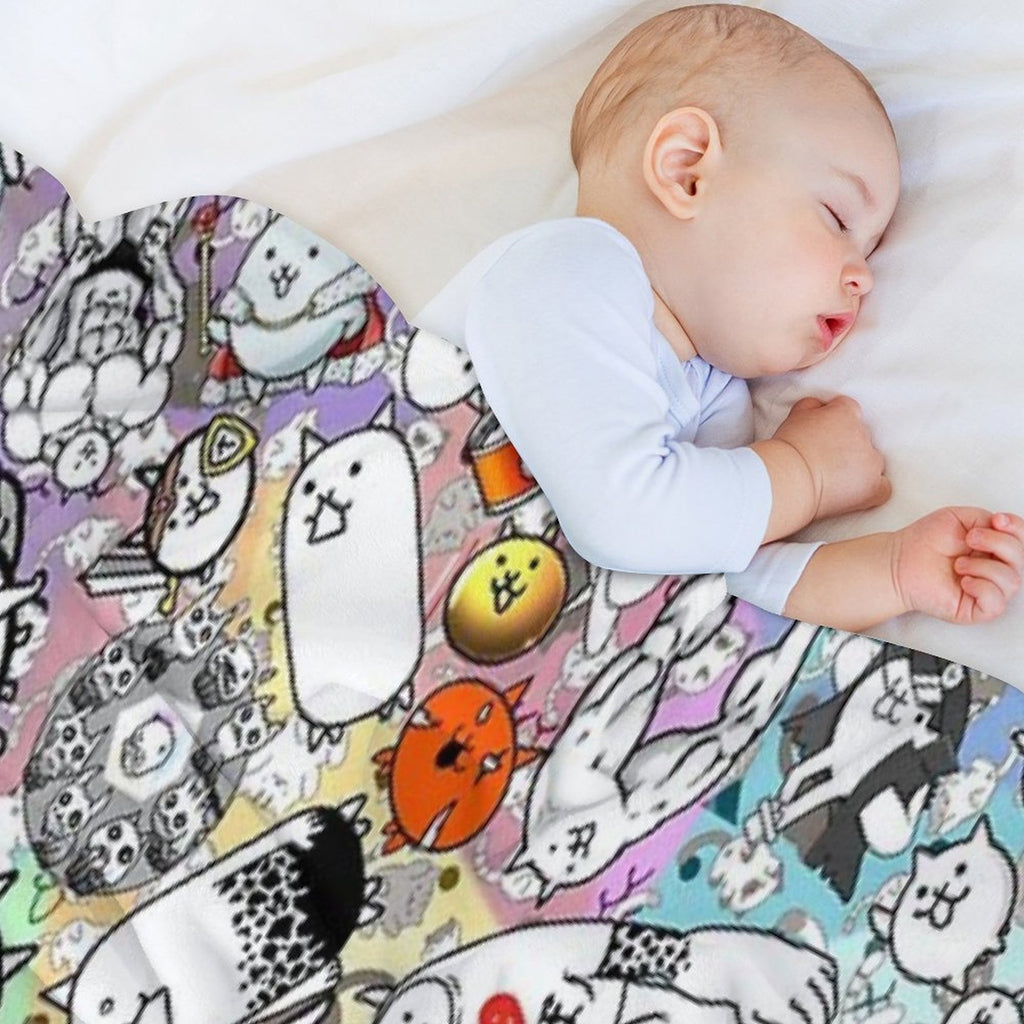 Battle Cats Machine-washable Throw Blanket