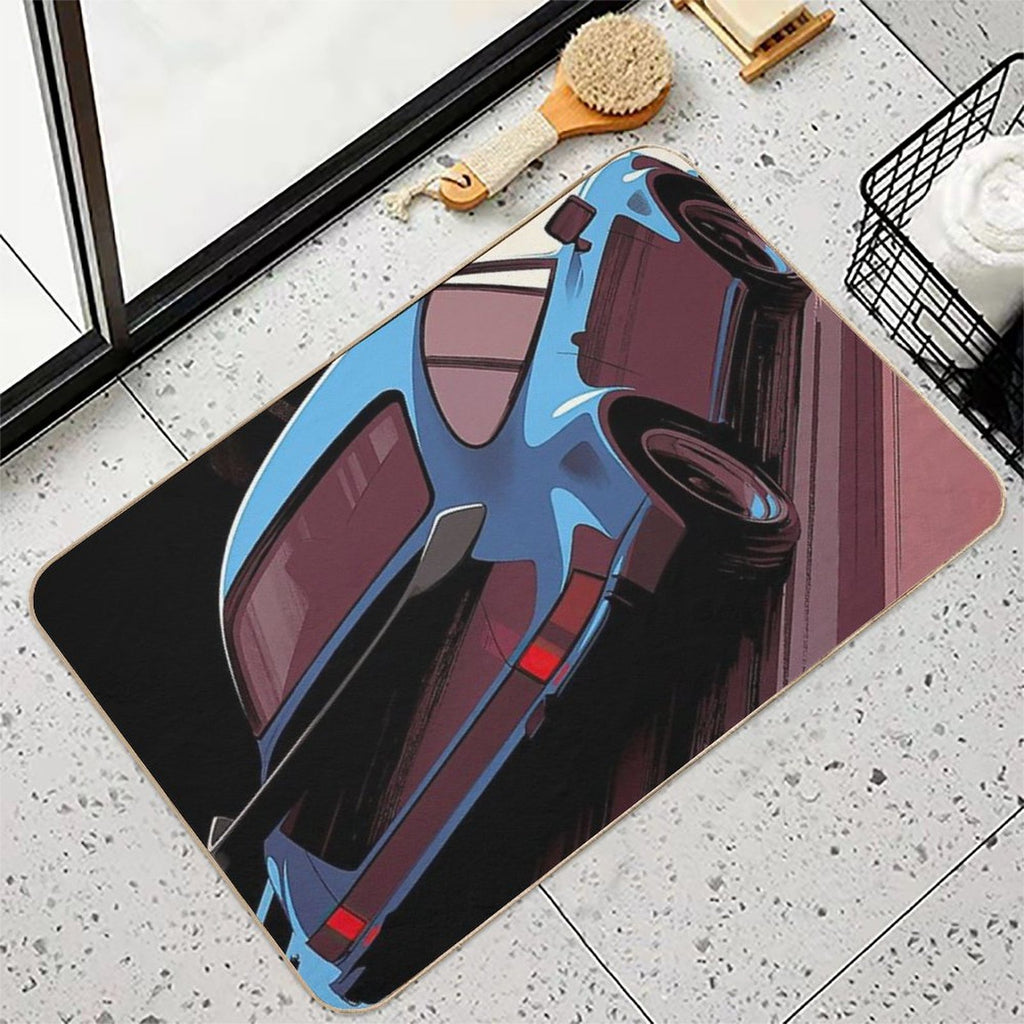 Porsche Art Print  Odorless Bath Mat