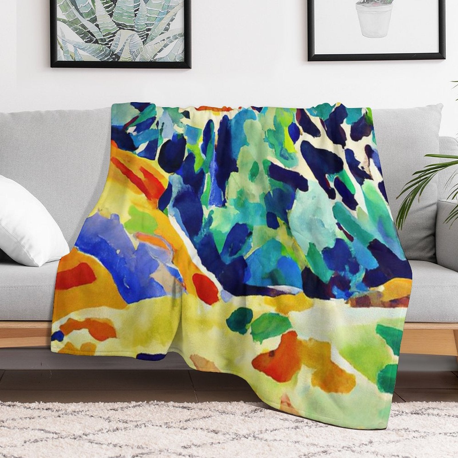 Henri Matisse Landscape Wrinkle-free Throw Blanket