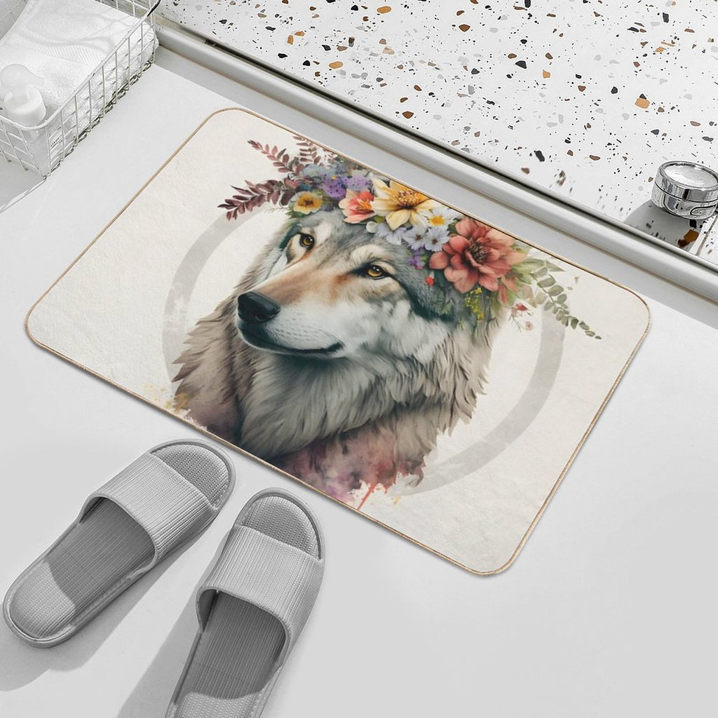 Shadowed Wolf's Stealth  Long-Lasting Bath Mat