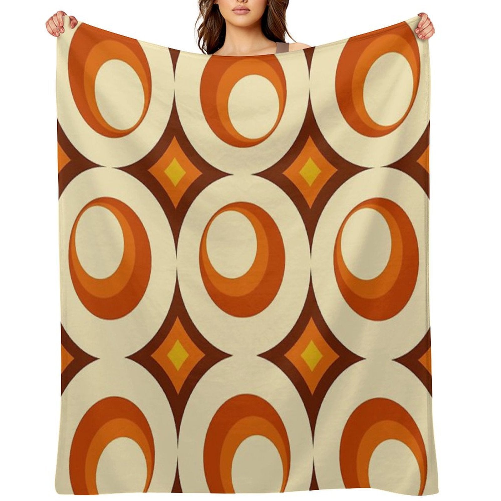 Mid-Century Modern 3 Crescent Eco-conscious Throw Blanket