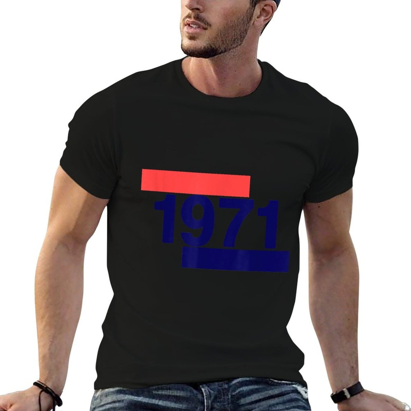 1971 50th Birthday  Oversized Silhouette T-Shirt