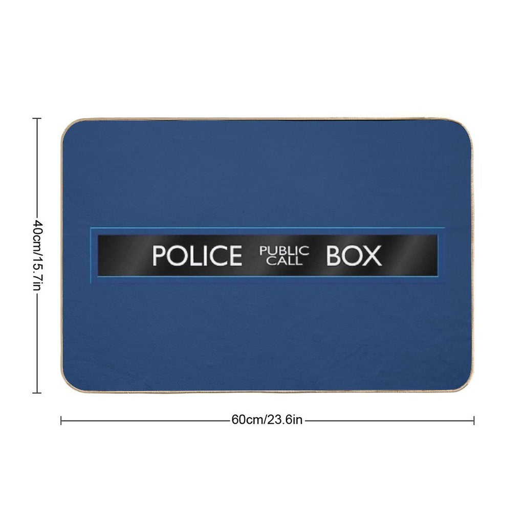 Police Box Durable Bath Mat