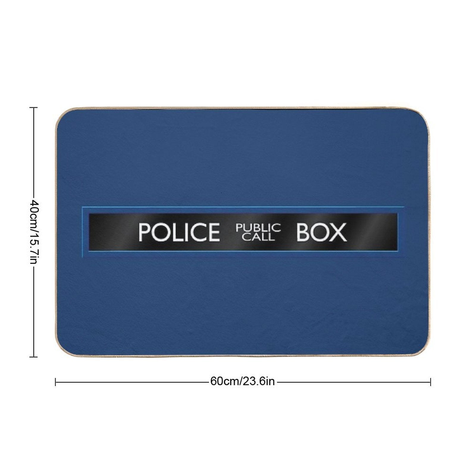 Police Box Durable Bath Mat