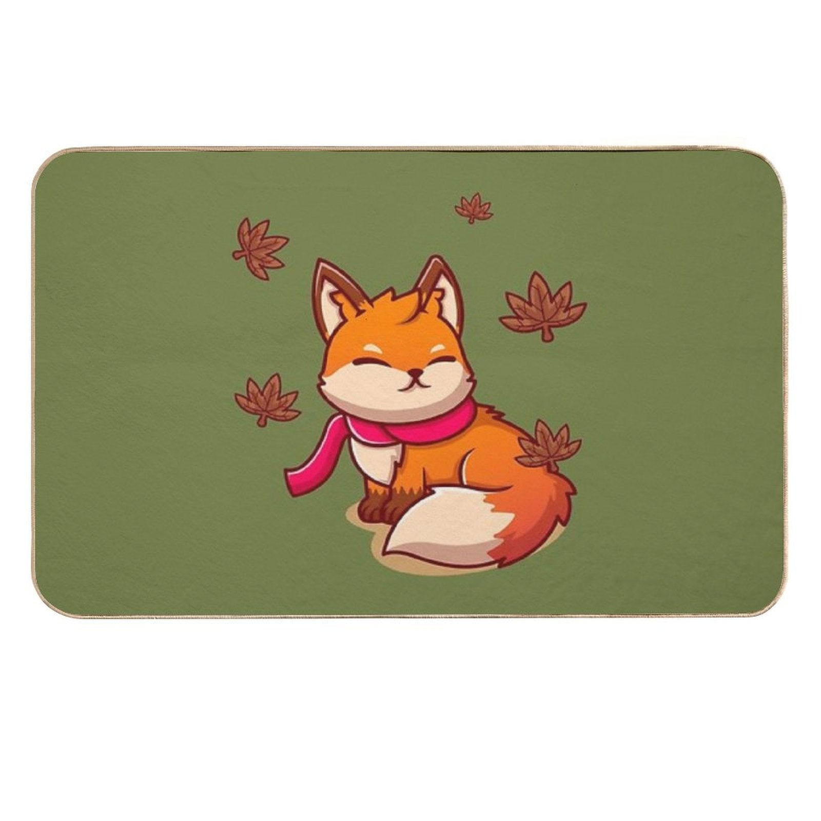 Cute Fox Fall - Color  Odorless Bath Mat