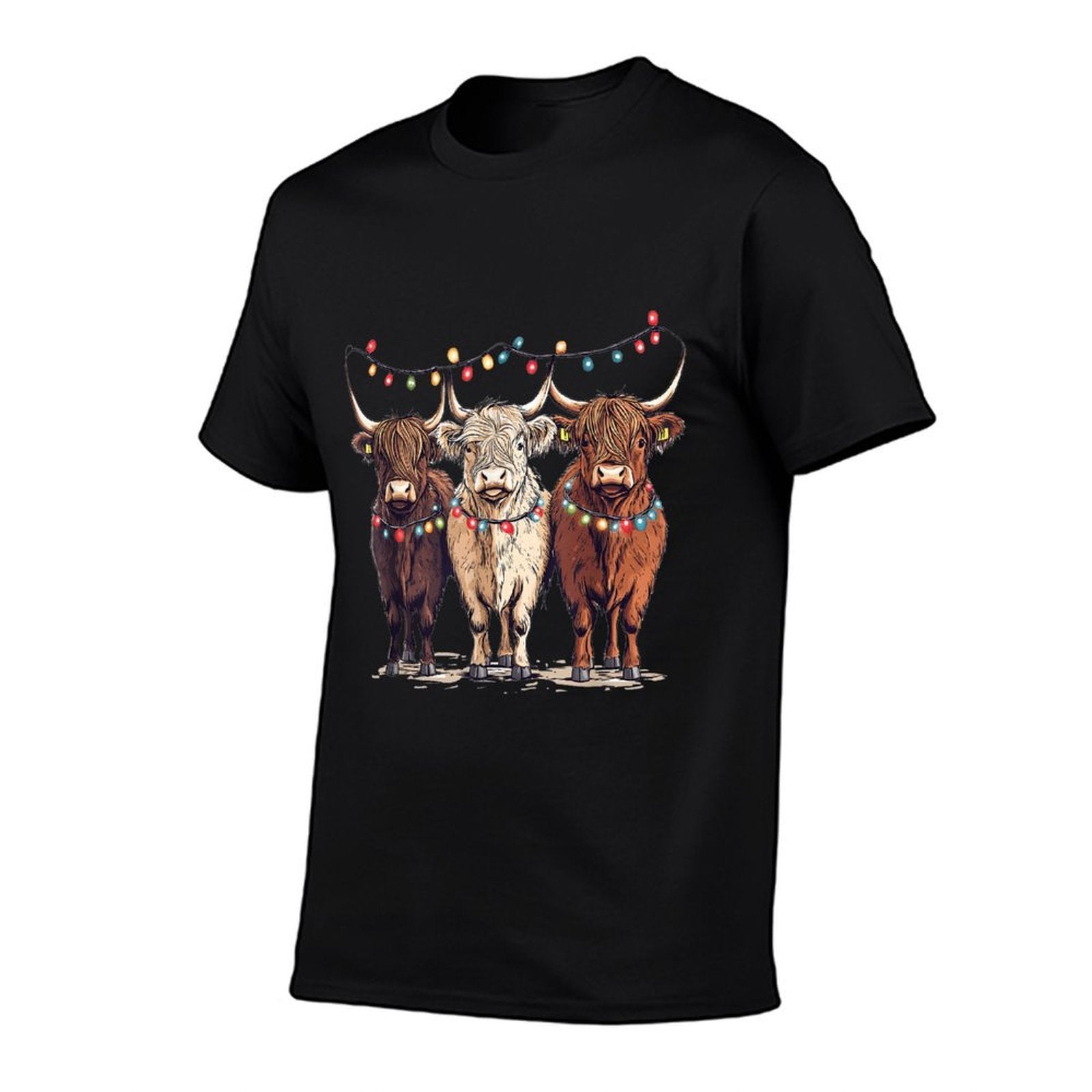 Western - Funny Christmas Cows - Country Christmas  Durable T-Shirt