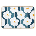 Joyful Abstract Floral Daisies Pattern  Eco-Friendly Bath Mat