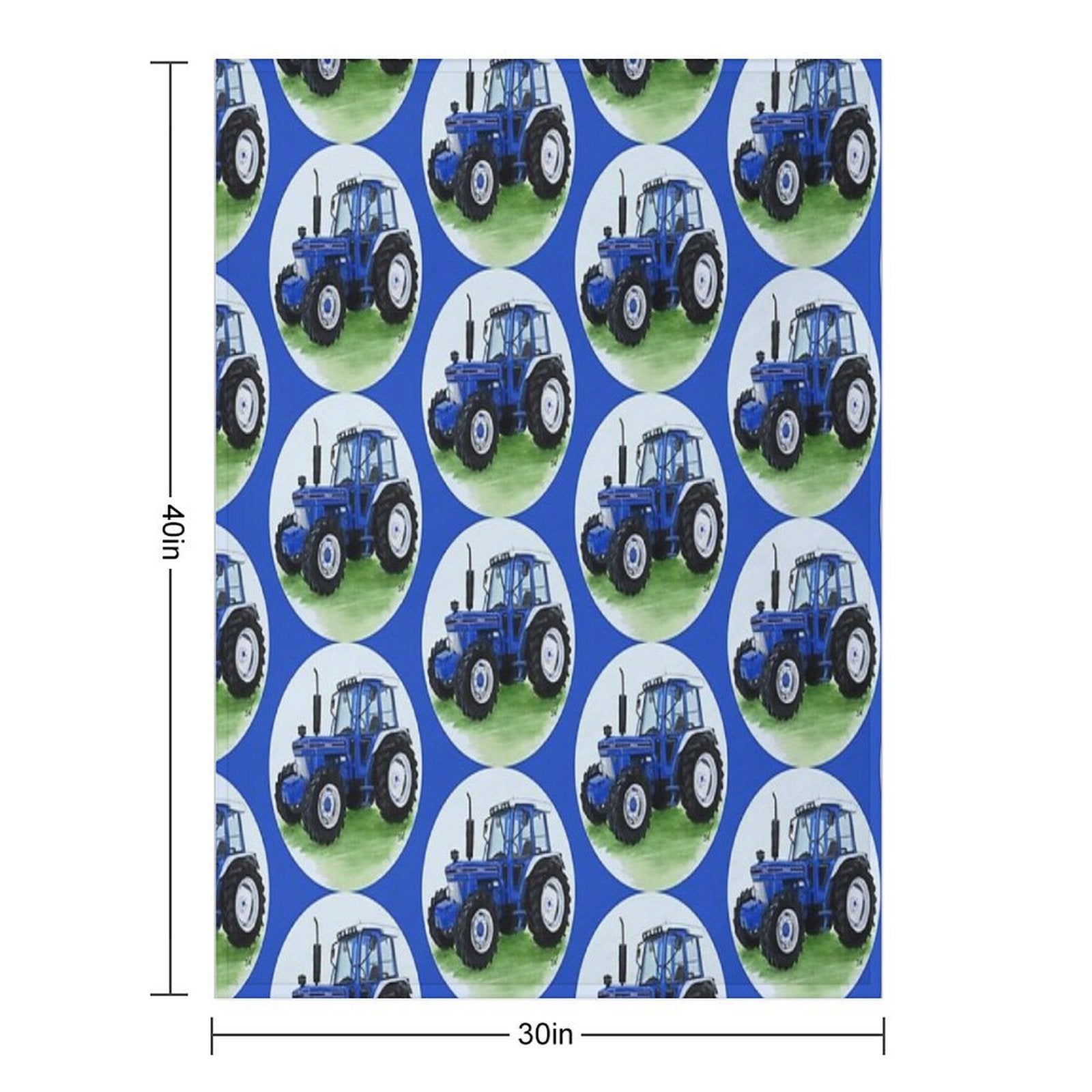 Blue Classic Tractor (blue Background) Wrinkle-free Throw Blanket