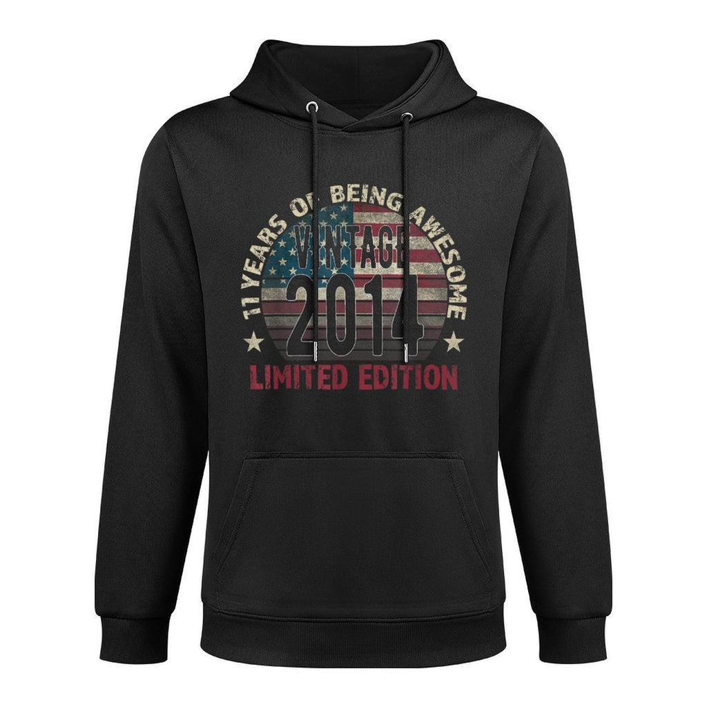 11th Birthday Gift Boy Vintage Born 2014 Turning 11 Year Old Unisex Design Hoodie