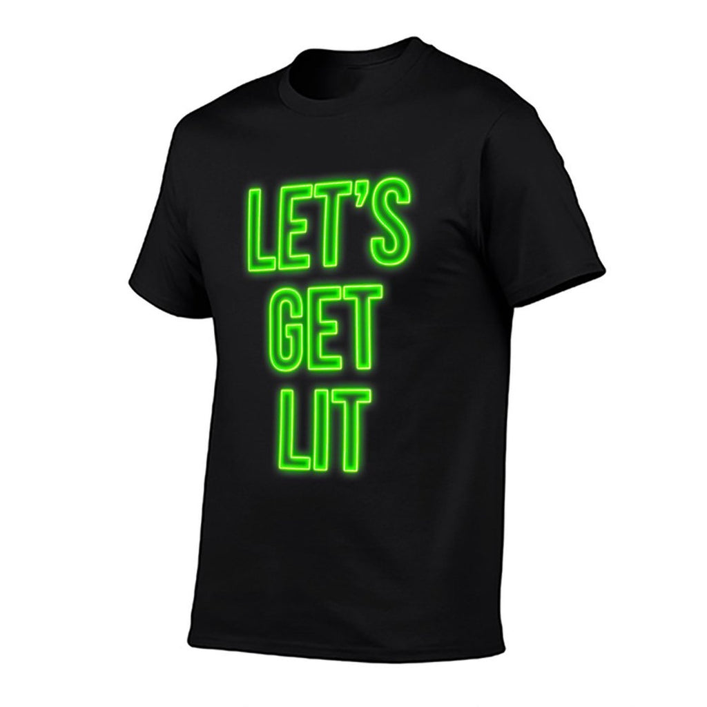 Get Lit Christmas Neon Vintage Retro Outfit  Tagless Design T-Shirt