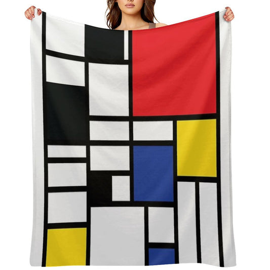 De Stijl #1 Machine-washable Throw Blanket