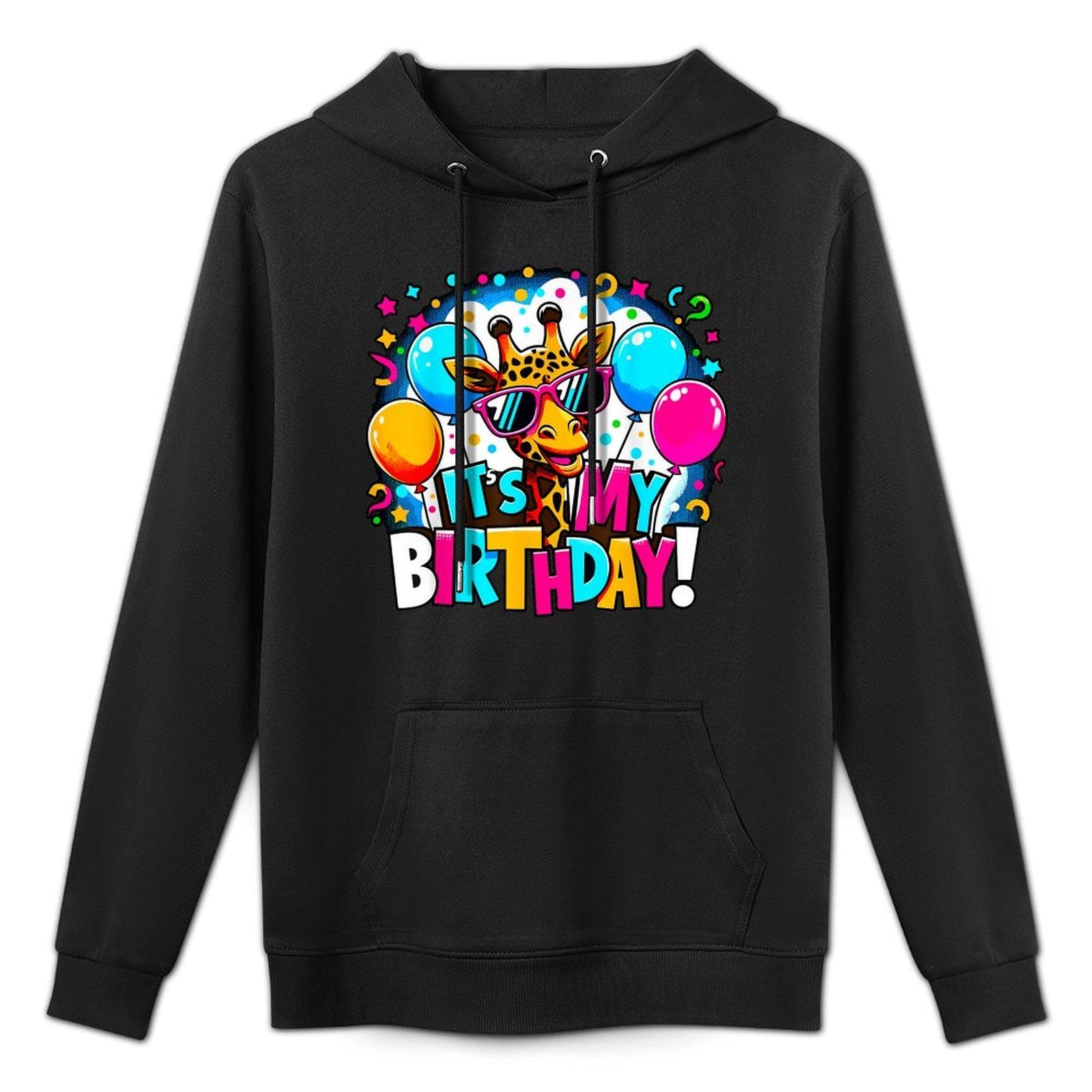 It's My Birthday Party Giraffe Birthday Girl Customizable Surface Hoodie