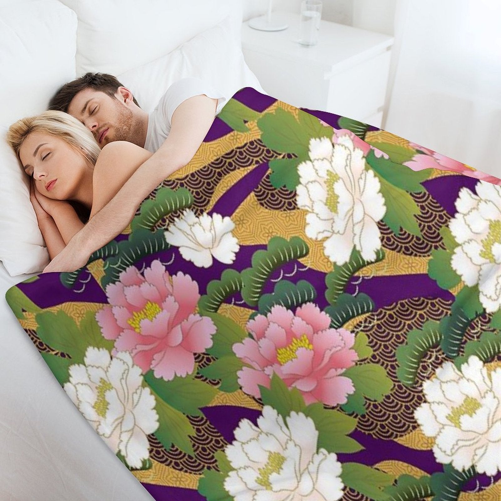 Peony 3 Gift-ready Throw Blanket