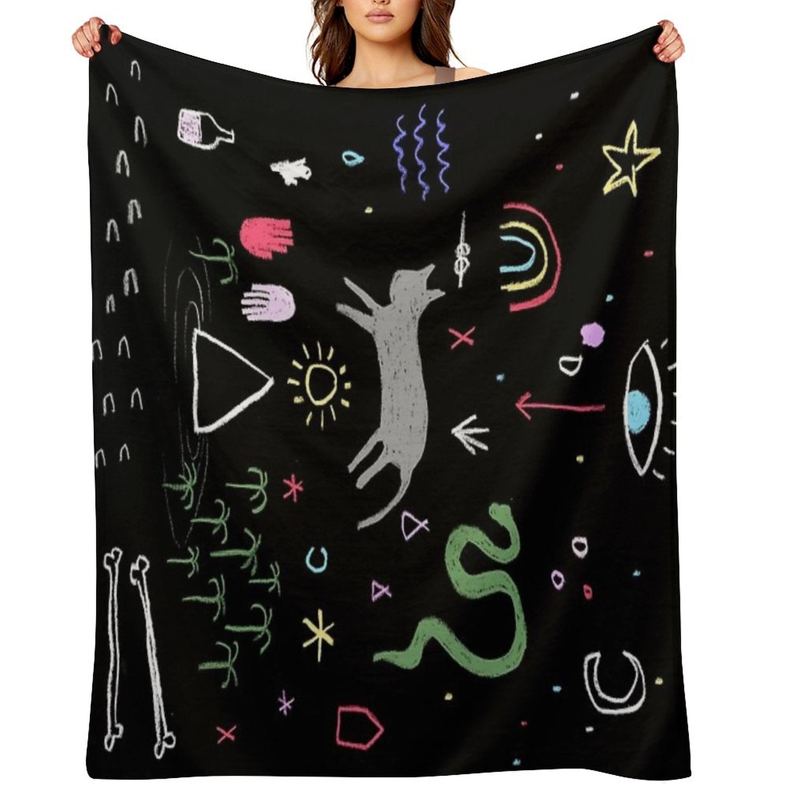 Chalk Board Dream Scape All-season Throw Blanket