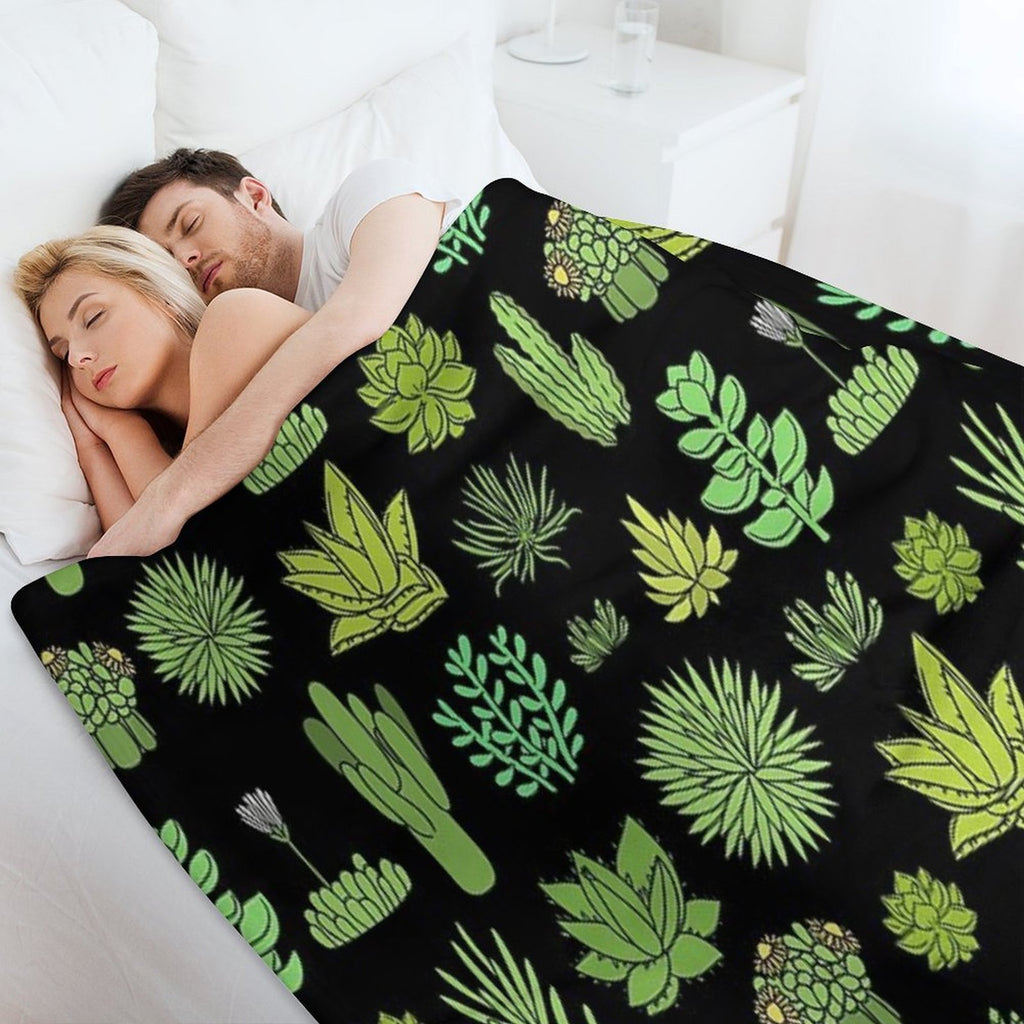 Succulents And Cactus. For Cacti Plant Lover Versatility Throw Blanket