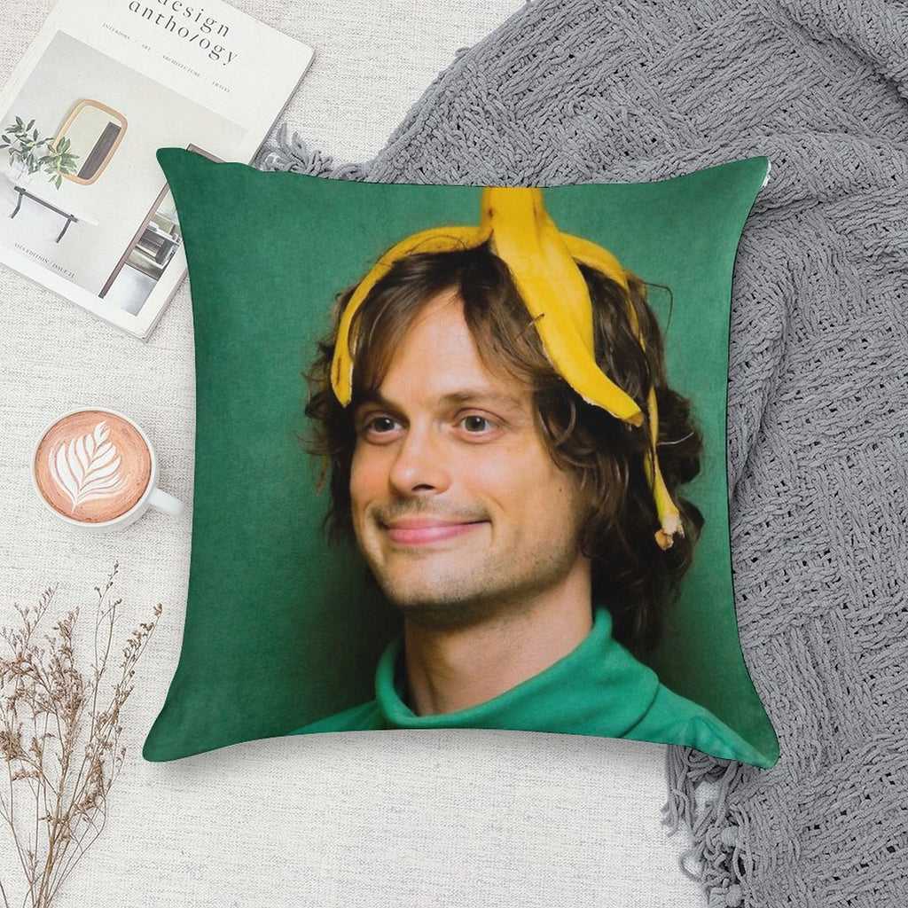 Matthew Gray Gubler with A Banana Soft Skin-Friendly Throw Pillow