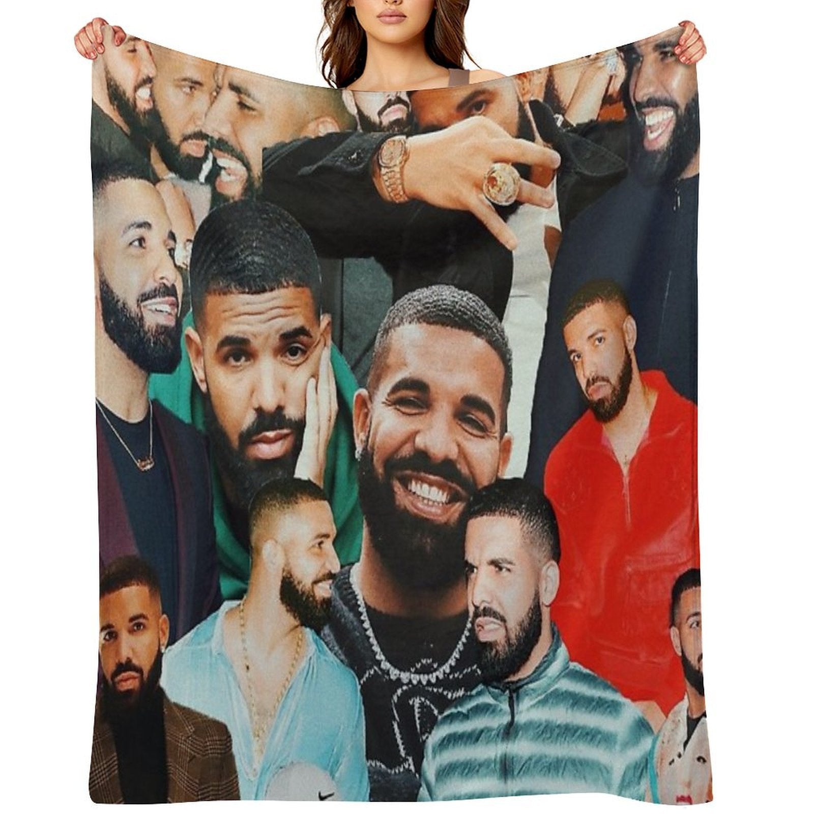 Drake Collage Gift-ready Throw Blanket