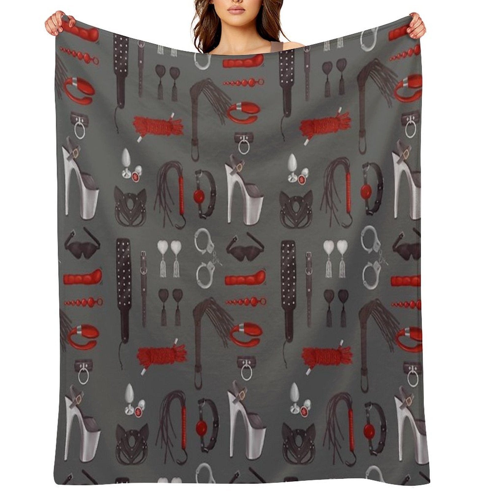 BDSM Erotic Fetish Toys Easy Care Throw Blanket