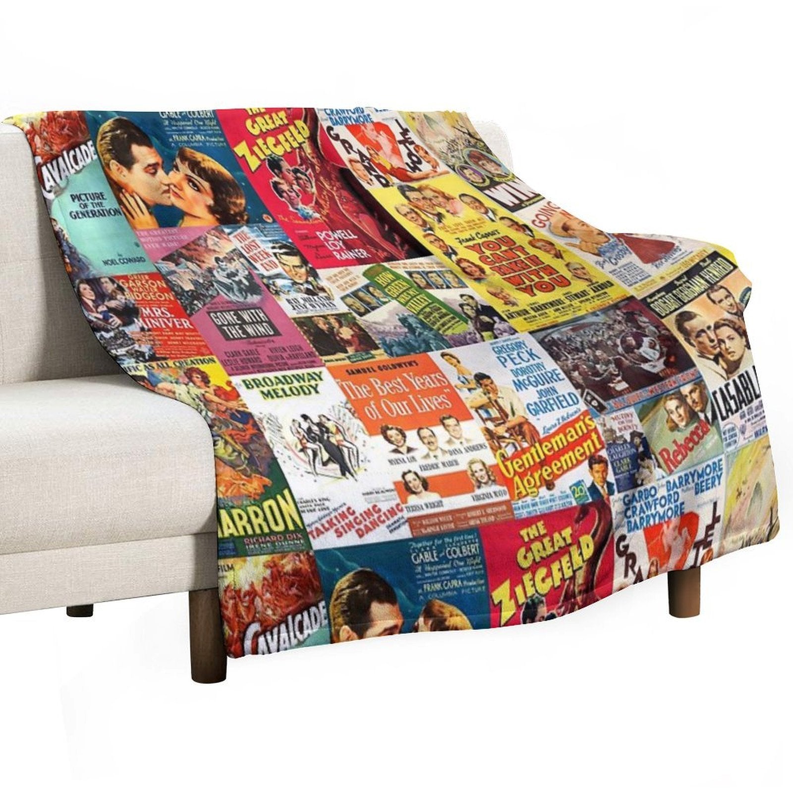 Classic Movie Posters from First 20 Best Picture Winners Premium Throw Blanket