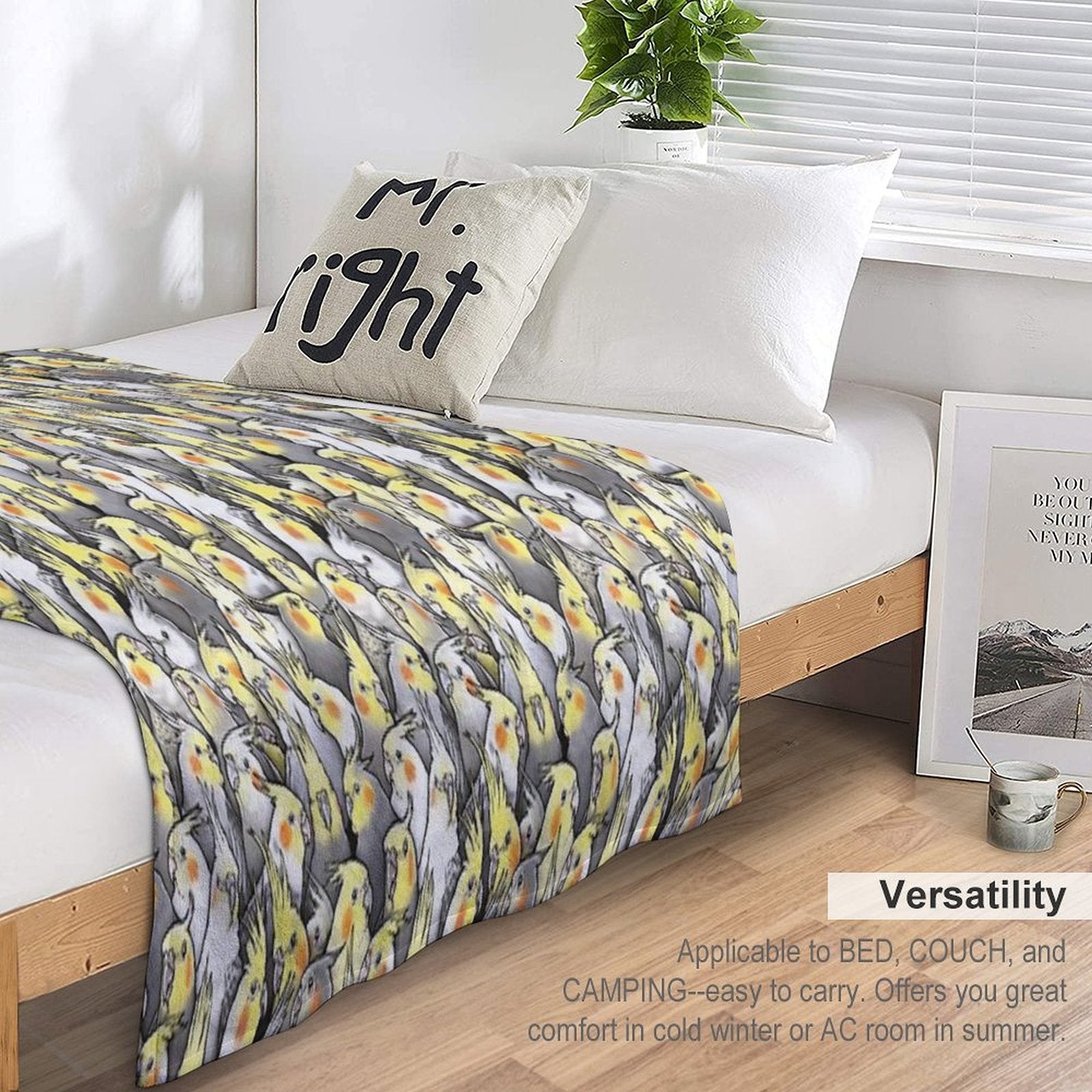 Cockatiels Galore Compact Throw Blanket