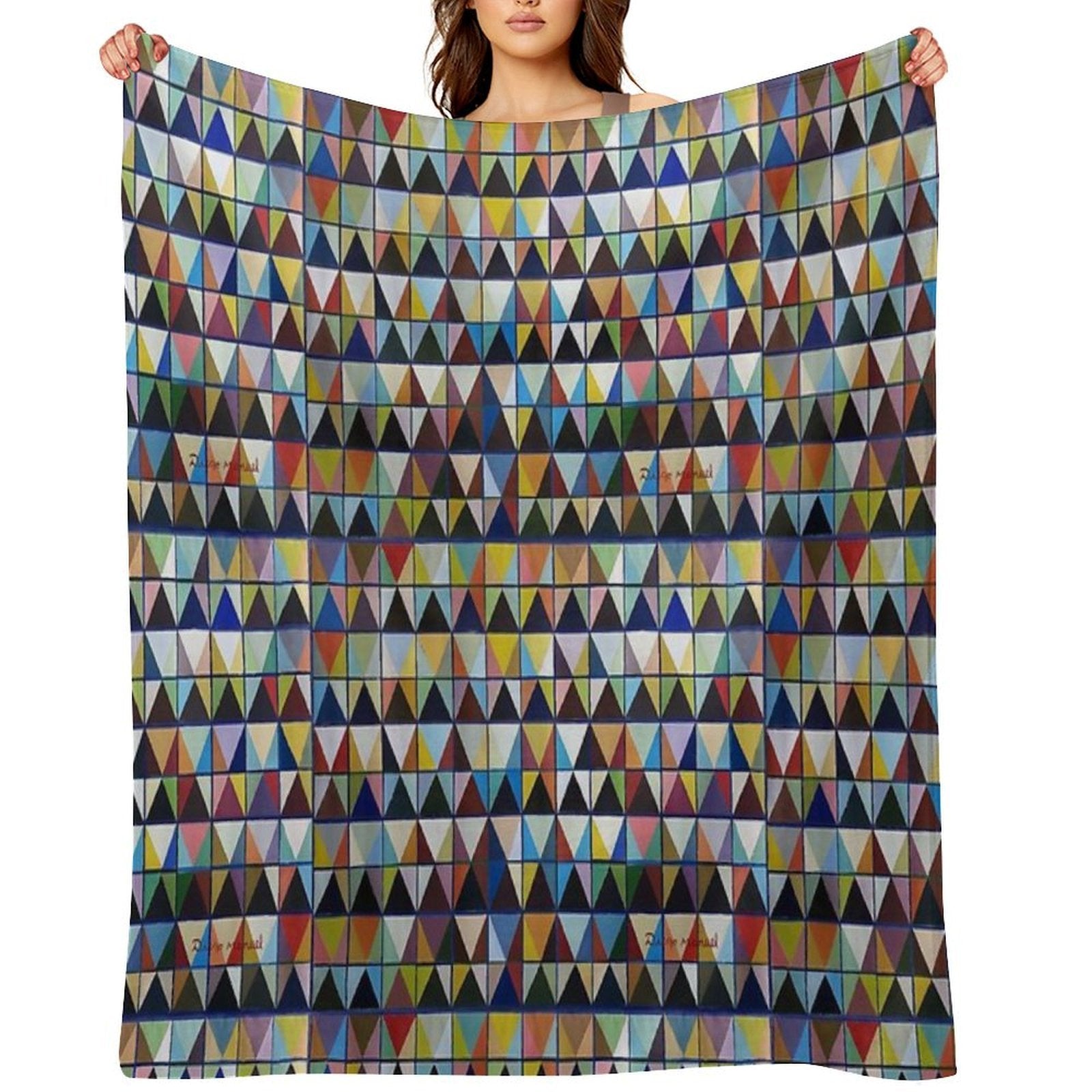 Chromatic Composition 3 Easy Care Throw Blanket
