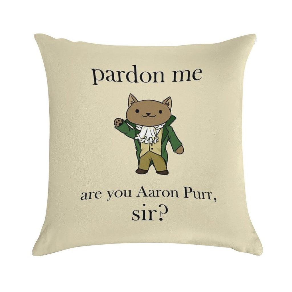 Alexander Hamilcat (Black Text) Soft Hidden Zipper Throw Pillow