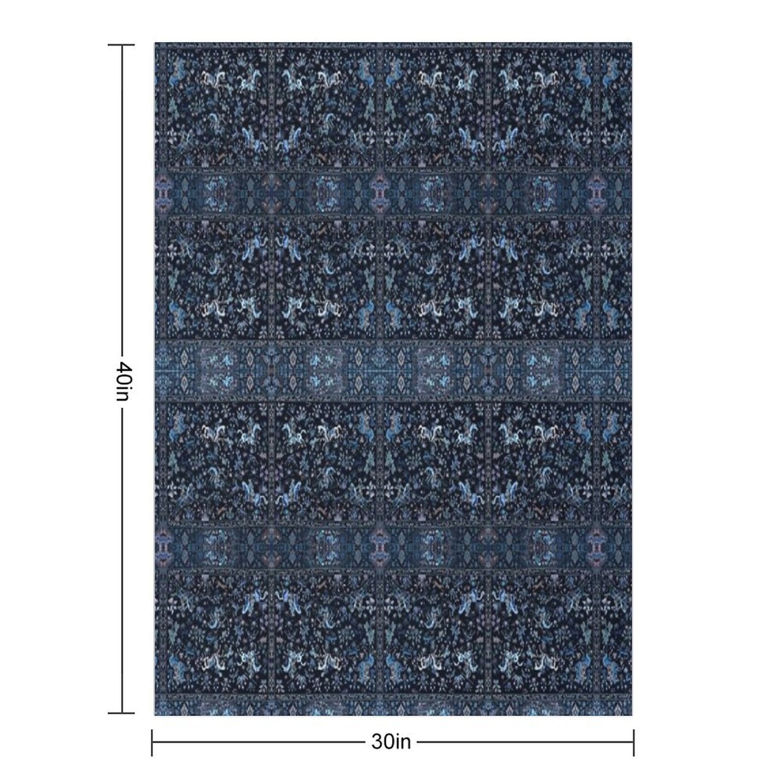 Blue Horses Textile Art Anti-pilling Throw Blanket