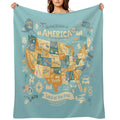 Explore America Premium Throw Blanket