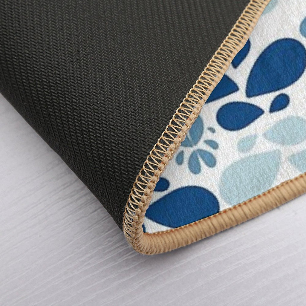 Abstract Blue  Repositionable Bath Mat