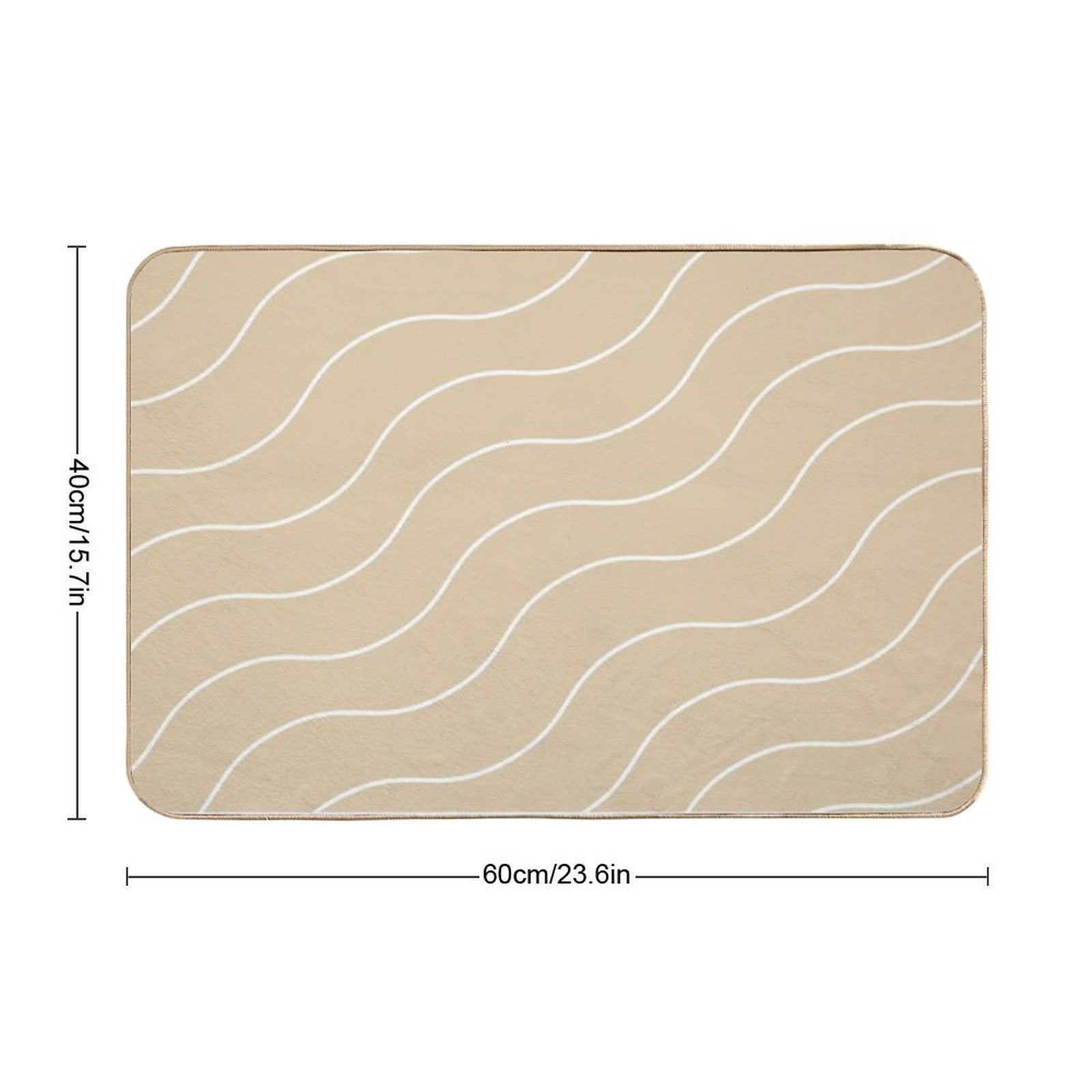 Cute Brown Squiggly Lines Aesthetic Items  Multi-Purpose Bath Mat