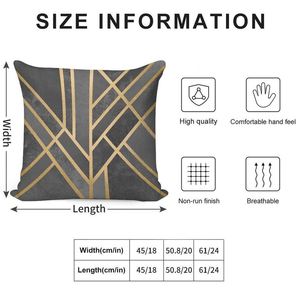 Art Deco Geometry 1 Soft Anti-Pilling Throw Pillow