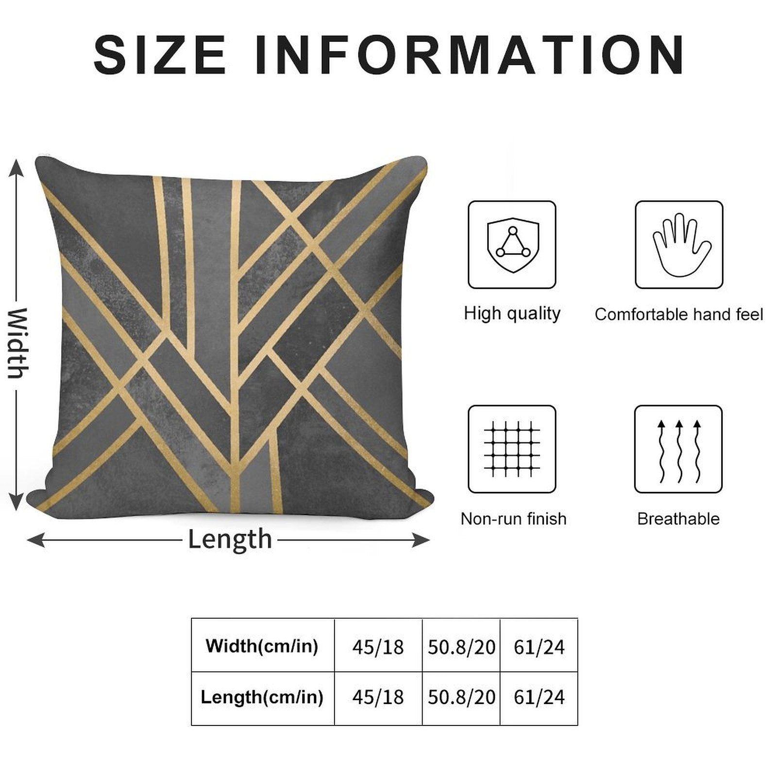 Art Deco Geometry 1 Soft Anti-Pilling Throw Pillow