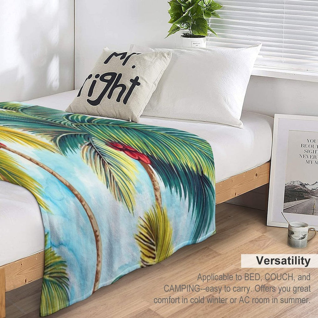 Tropical Palm Trees All-season Throw Blanket