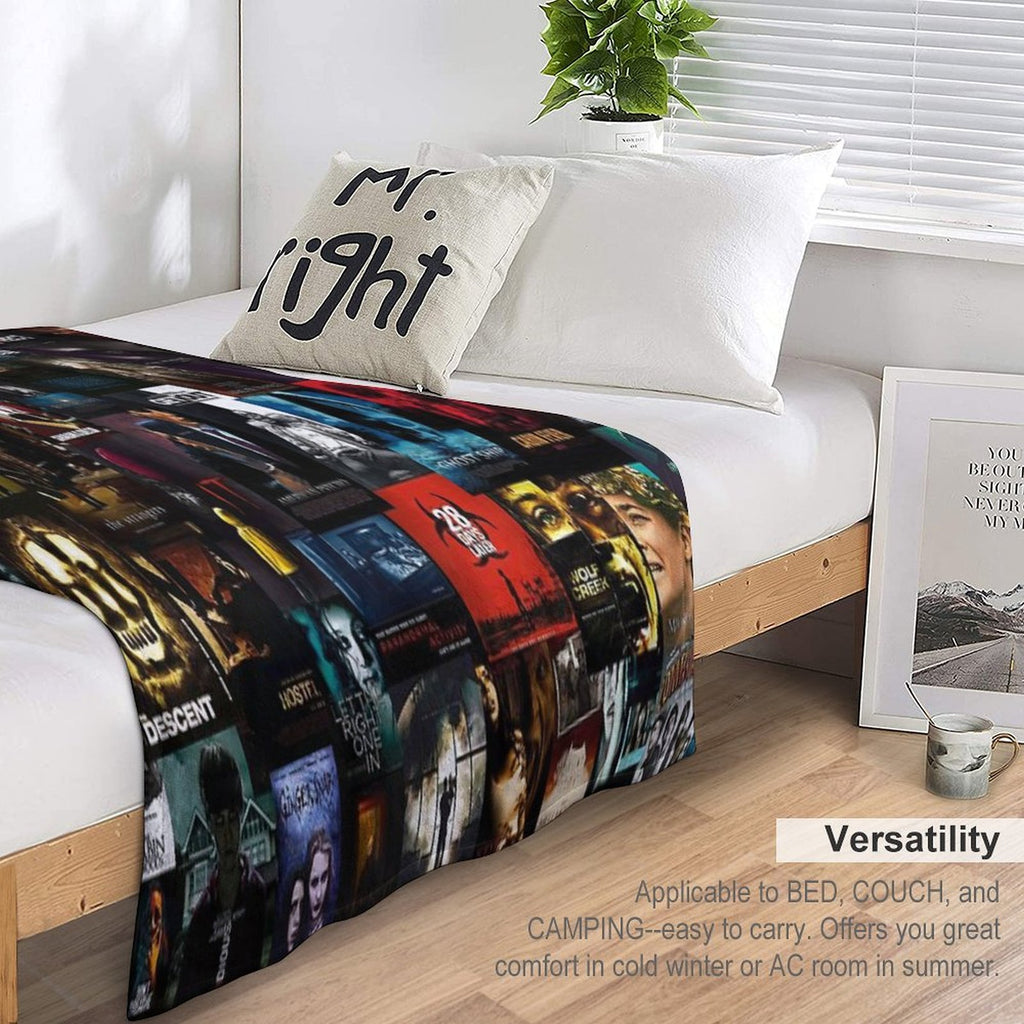 Horror Movie Posters 2000s - 2010s Shrink-resistant Throw Blanket