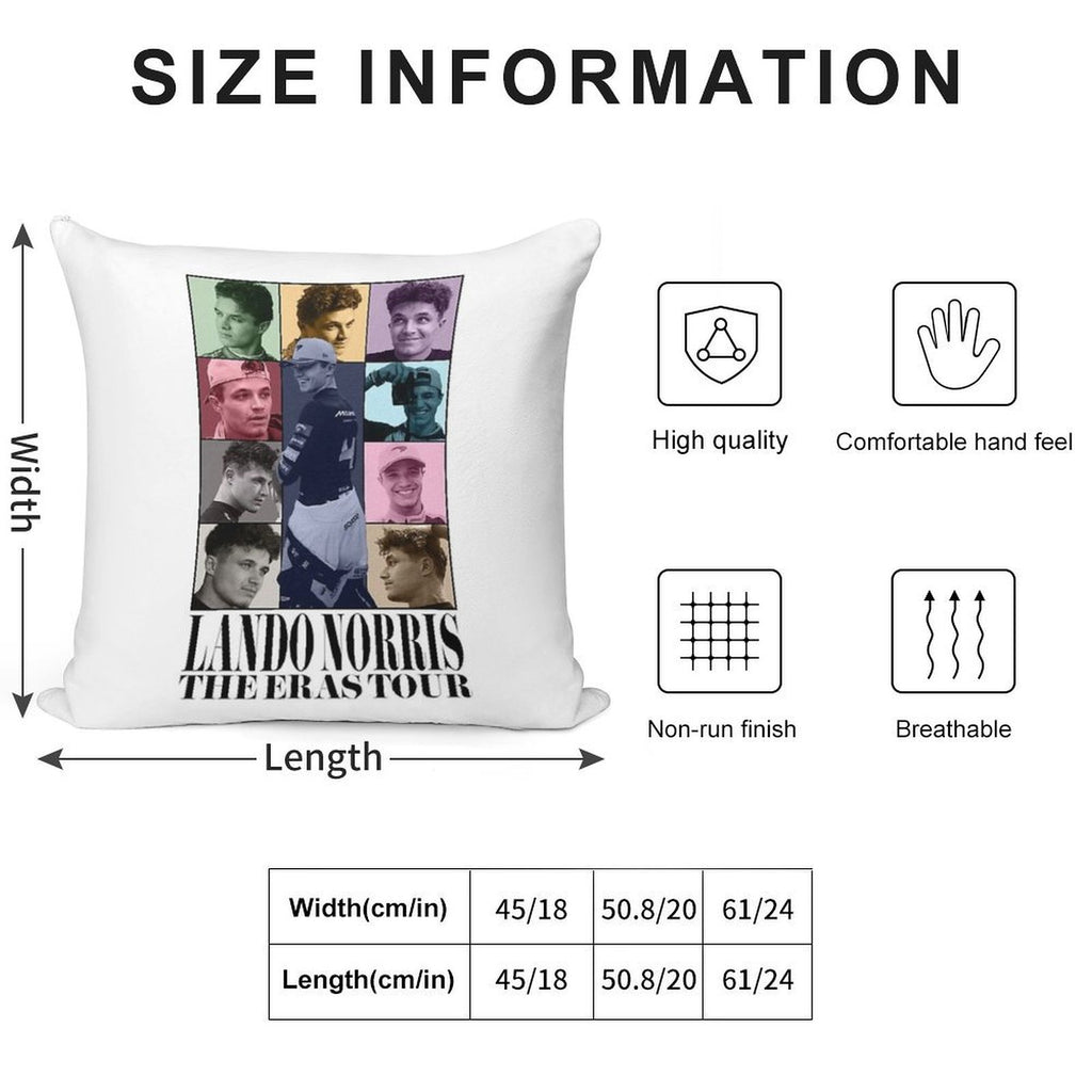 Lando Norris  The Eras Tour Soft Easy Maintenance Throw Pillow