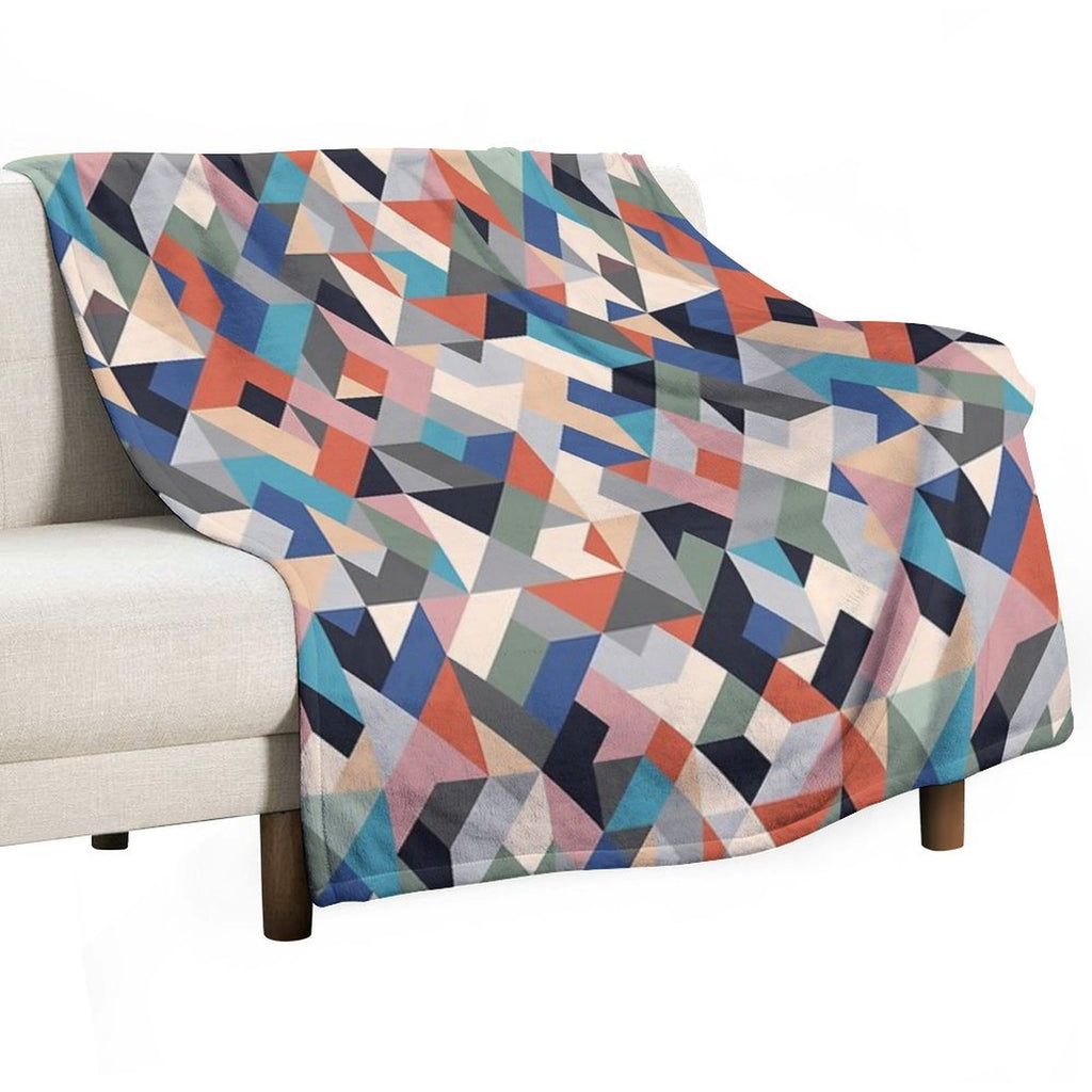 Triangle And Squares Pattern  RoYuMi Durable Throw Blanket