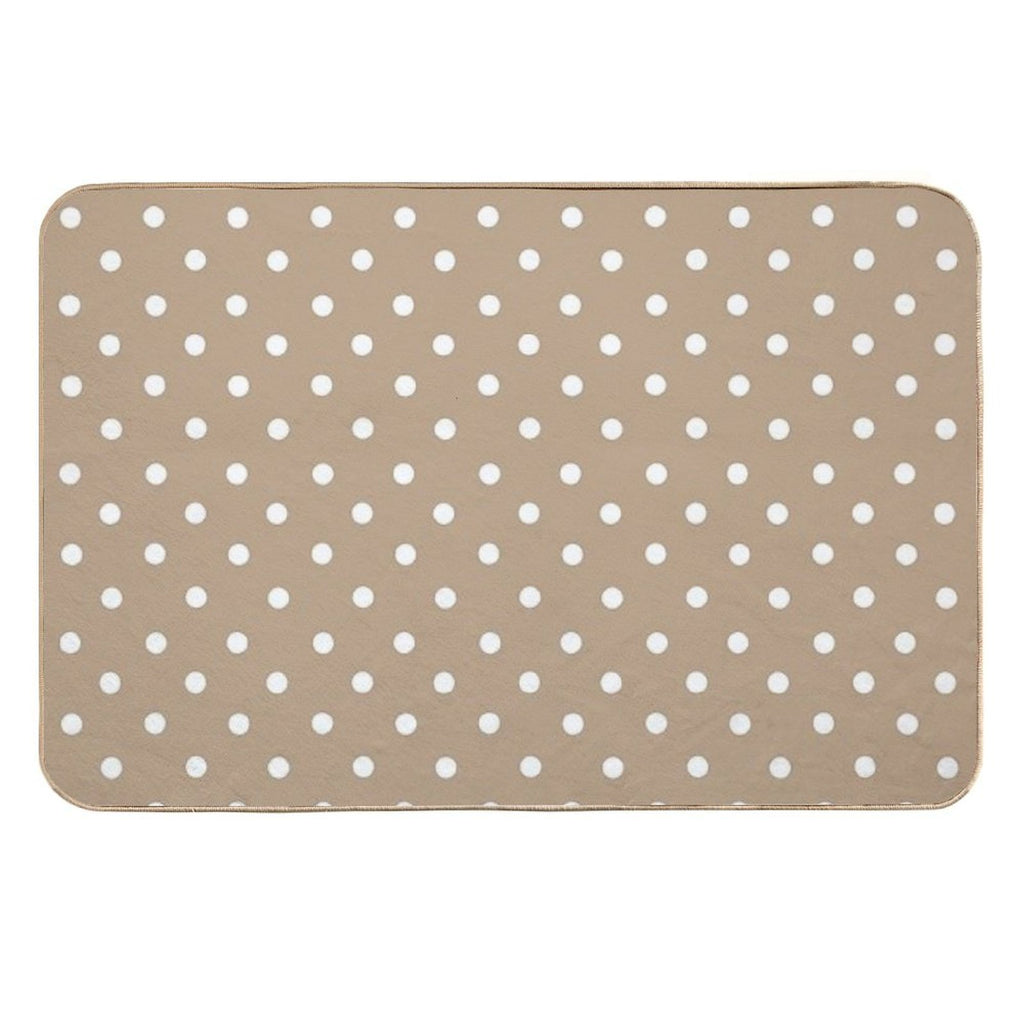 Polka Dot,dots,circles,nude,beige Background  Toxin-Free Bath Mat