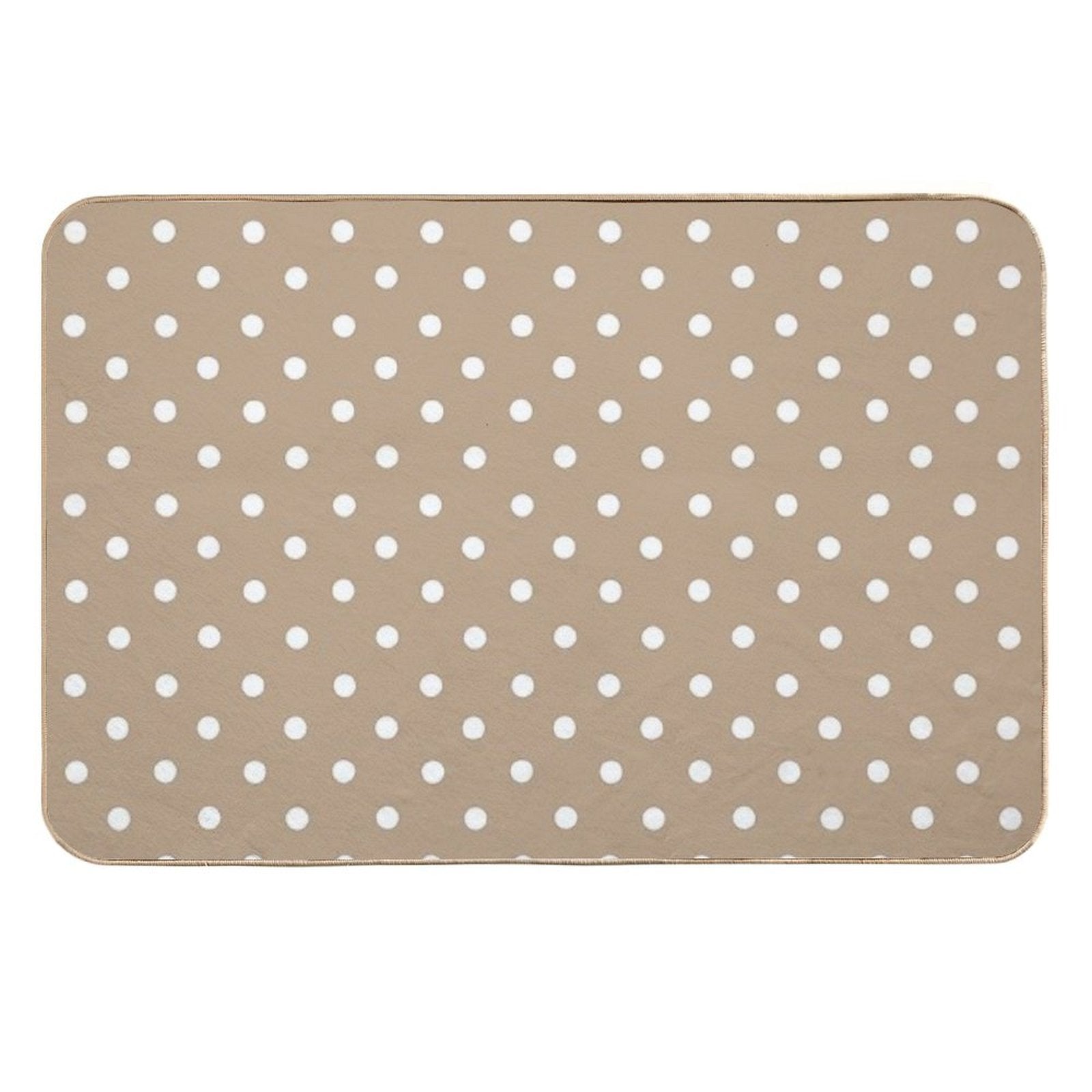Polka Dot,dots,circles,nude,beige Background  Toxin-Free Bath Mat