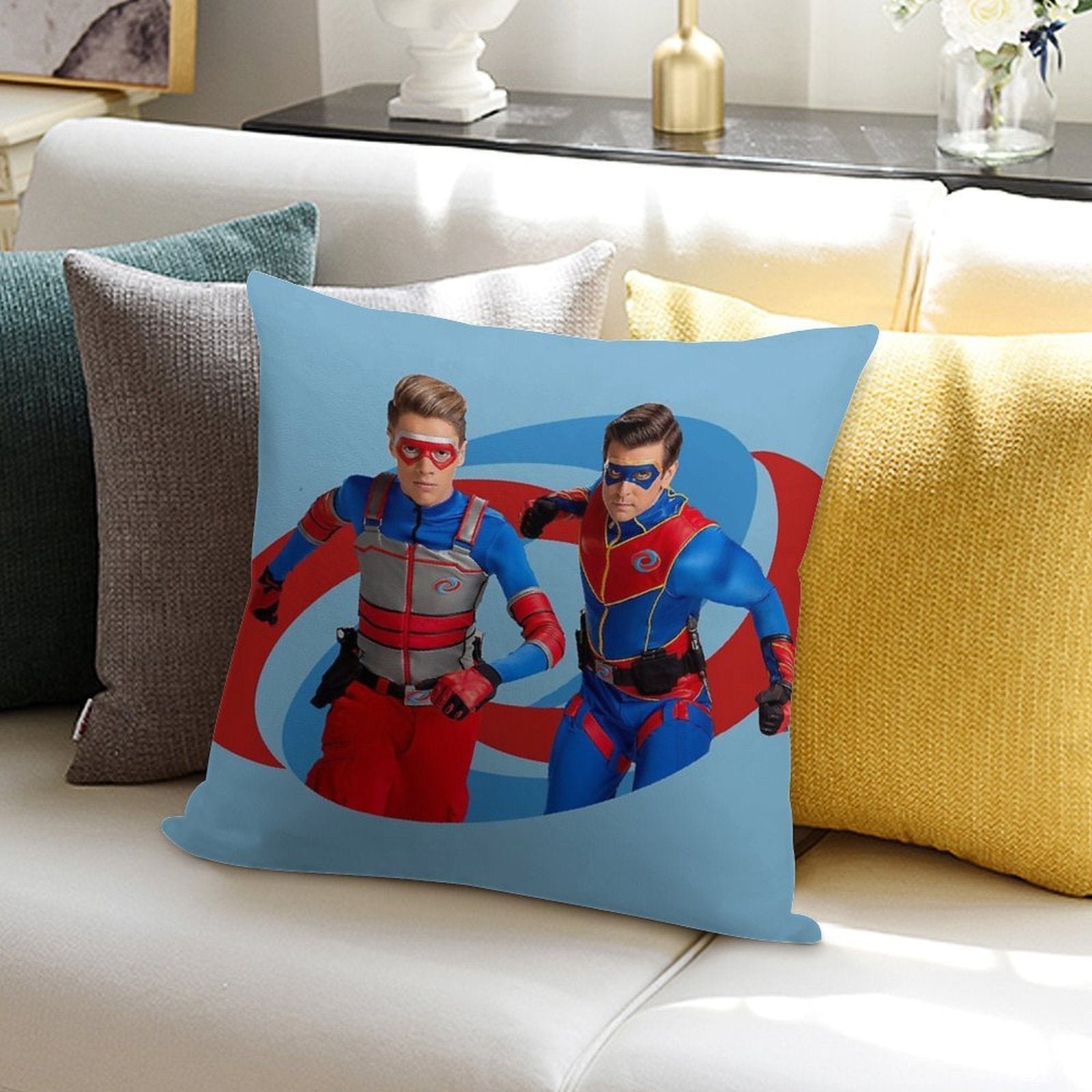 Henry Danger - Action Logo Soft Shrink-Resistant Throw Pillow
