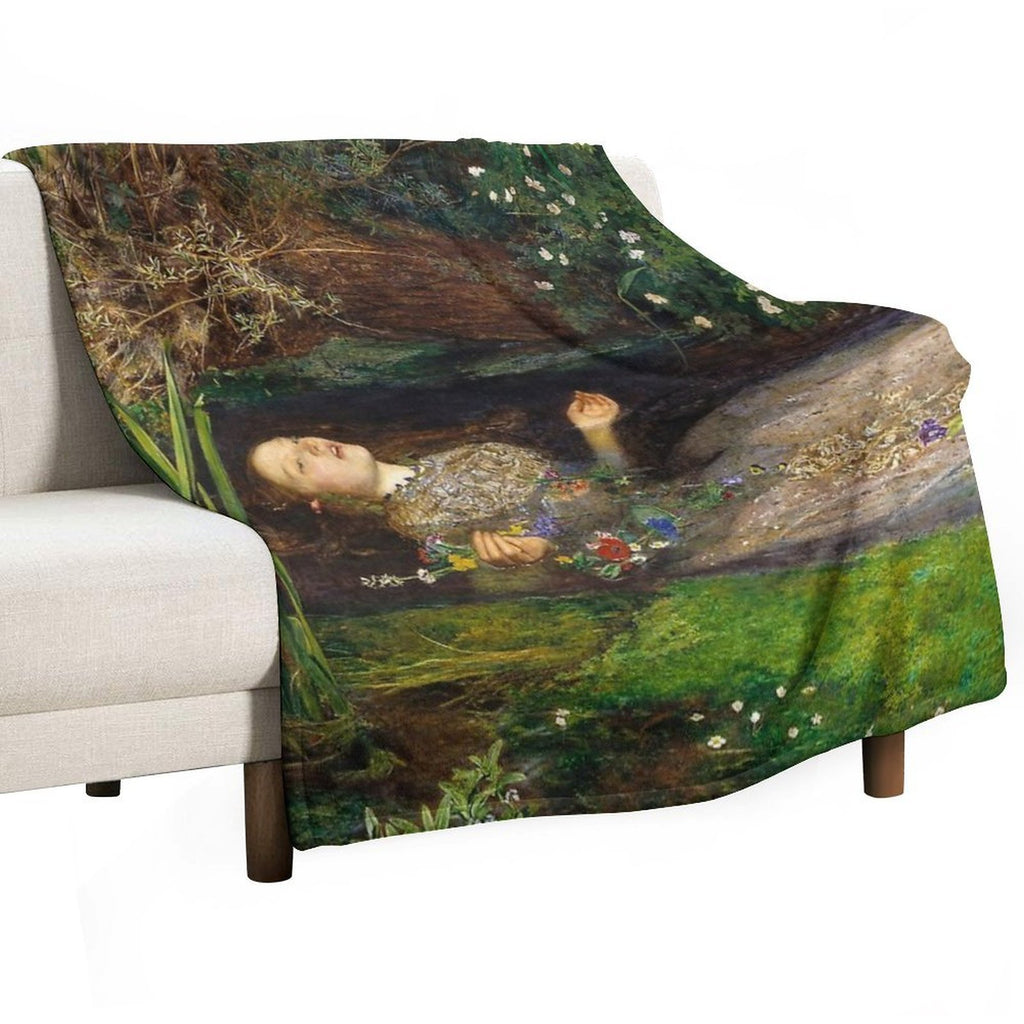 Ophelia Painting by John Everett Millais Lightweight Throw Blanket